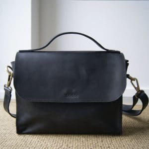 Crossover taske i sort læder, Boro bag