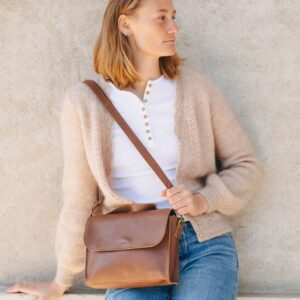 Brun skuldertaske, Boro bag