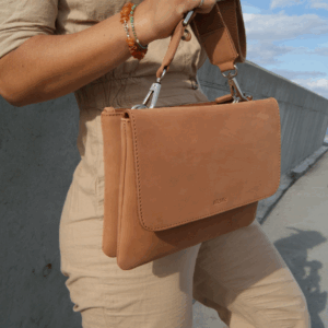 Clutch og taske | crossover taske læder, brun Mirissa