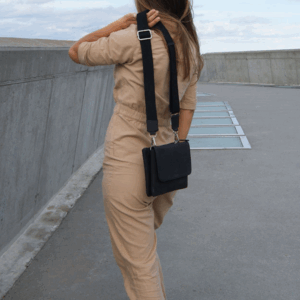 Clutch og taske | crossover taske læder, sort Mirissa
