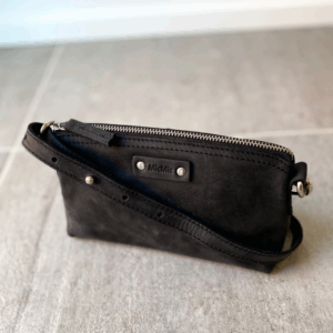 Sort skuldertaske i læder, Cala Millor